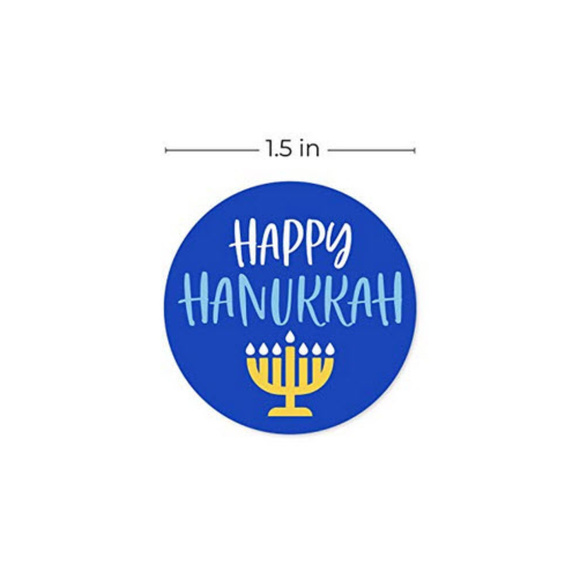 500 Happy Hanukkah menorah stickers labels - Picture 6 of 6